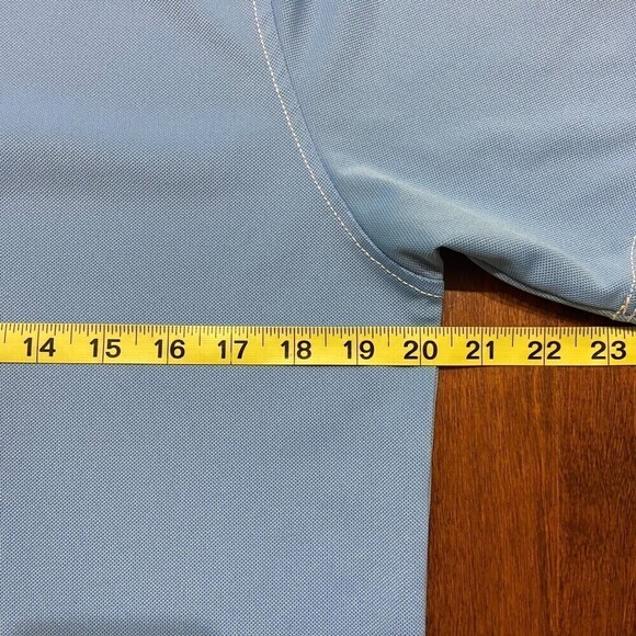 FootJoy Athletic Fit Baby Sky Blue Polo Polyester Blend Shirt Men's Size Small - Picture 7 of 8